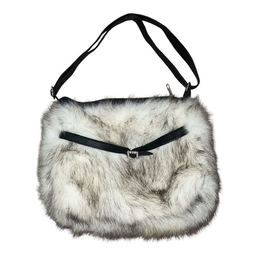 Vintage 1988 Faux Fur Purse Chrisha Creations Playful Plush Going Out Bag Unique